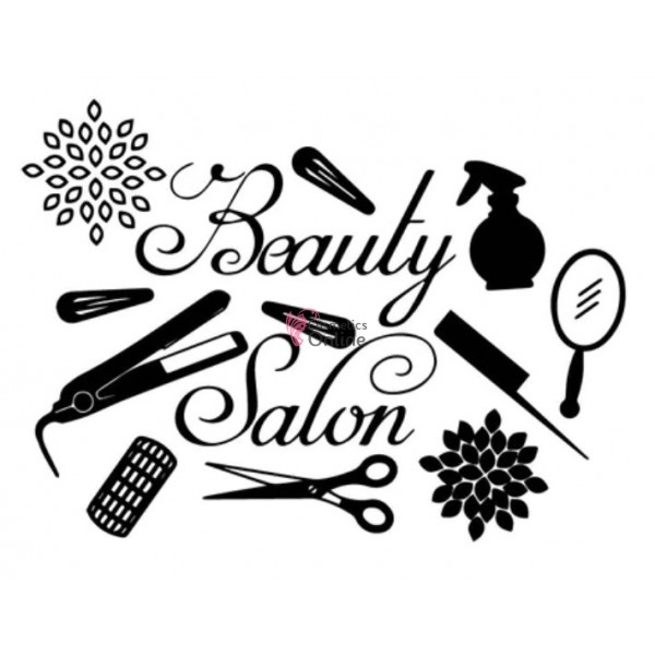 Sablon sticker de perete pentru salon de infrumusetare - J089L - Hair & Beauty